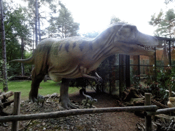 Tyrannosaurus statue at the DinoPark at the DierenPark Amersfoort zoo