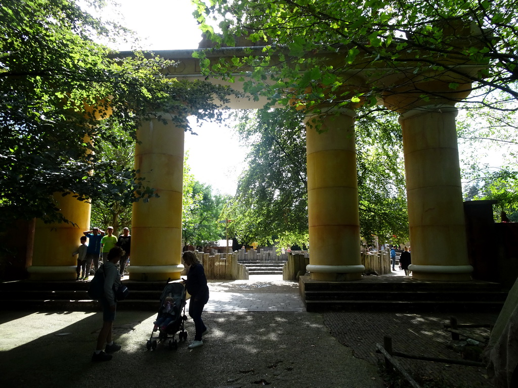 Gate at the City of Antiquity at the DierenPark Amersfoort zoo