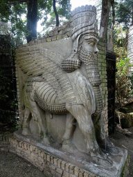 Babylonian statue at the City of Antiquity at the DierenPark Amersfoort zoo
