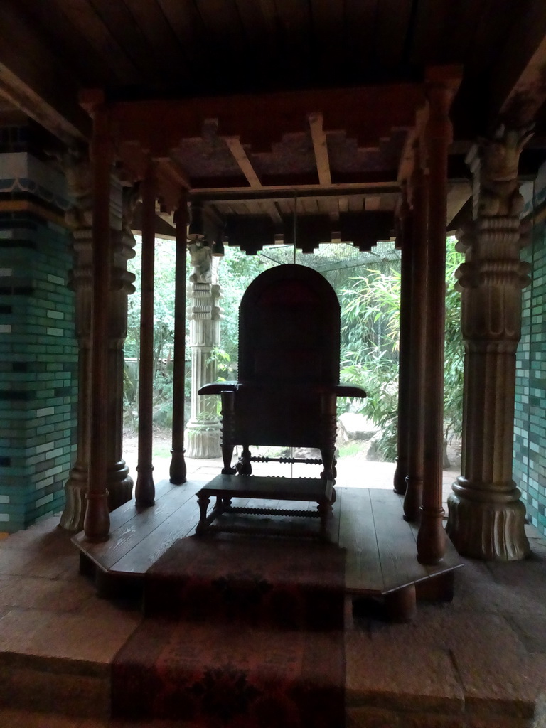 Throne in the Palace of King Darius at the City of Antiquity at the DierenPark Amersfoort zoo