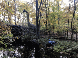 Brachiosaurus and Plesiosaurus statues at the DinoPark at the DierenPark Amersfoort zoo