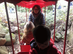 Max in the tourist train at the DierenPark Amersfoort zoo