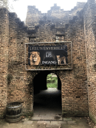 Entrance to the Lion Enclosure at the City of Antiquity at the DierenPark Amersfoort zoo