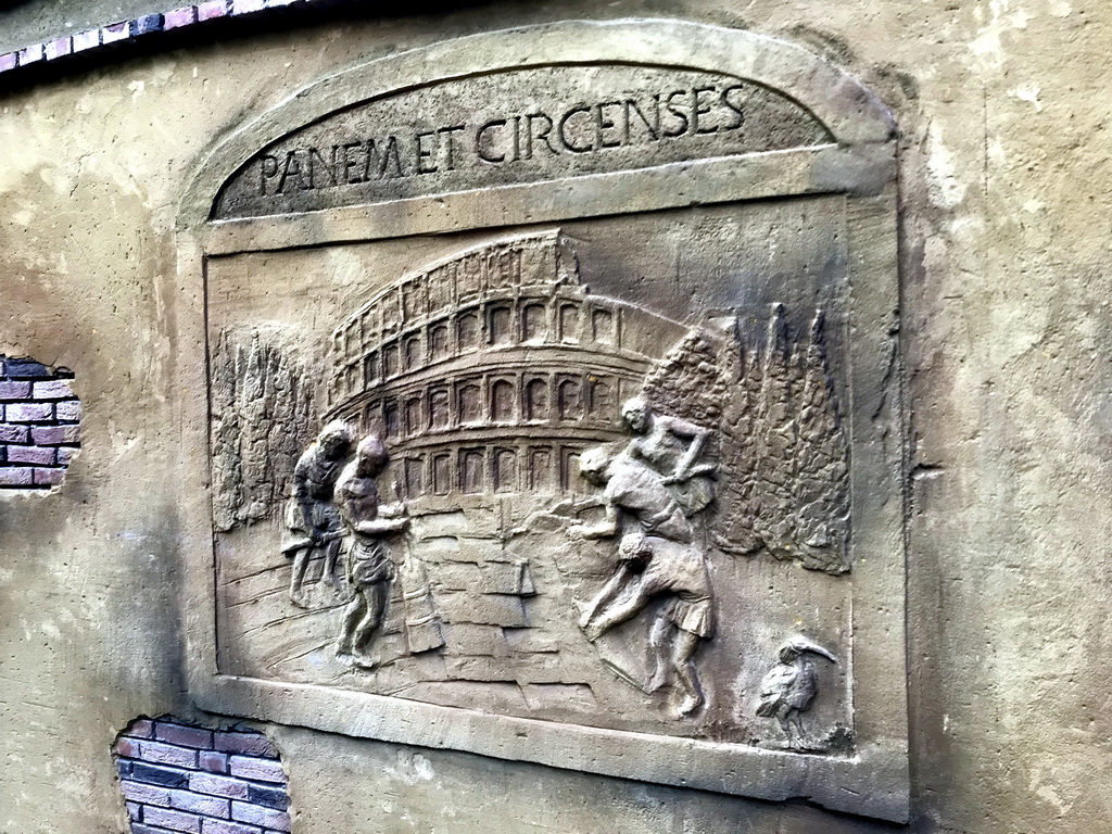 Relief at the Lion Enclosure at the City of Antiquity at the DierenPark Amersfoort zoo