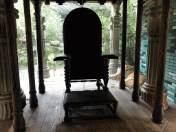 Siberian Tiger and the throne in the Palace of King Darius at the City of Antiquity at the DierenPark Amersfoort zoo