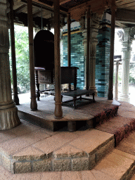 Siberian Tiger and the throne in the Palace of King Darius at the City of Antiquity at the DierenPark Amersfoort zoo