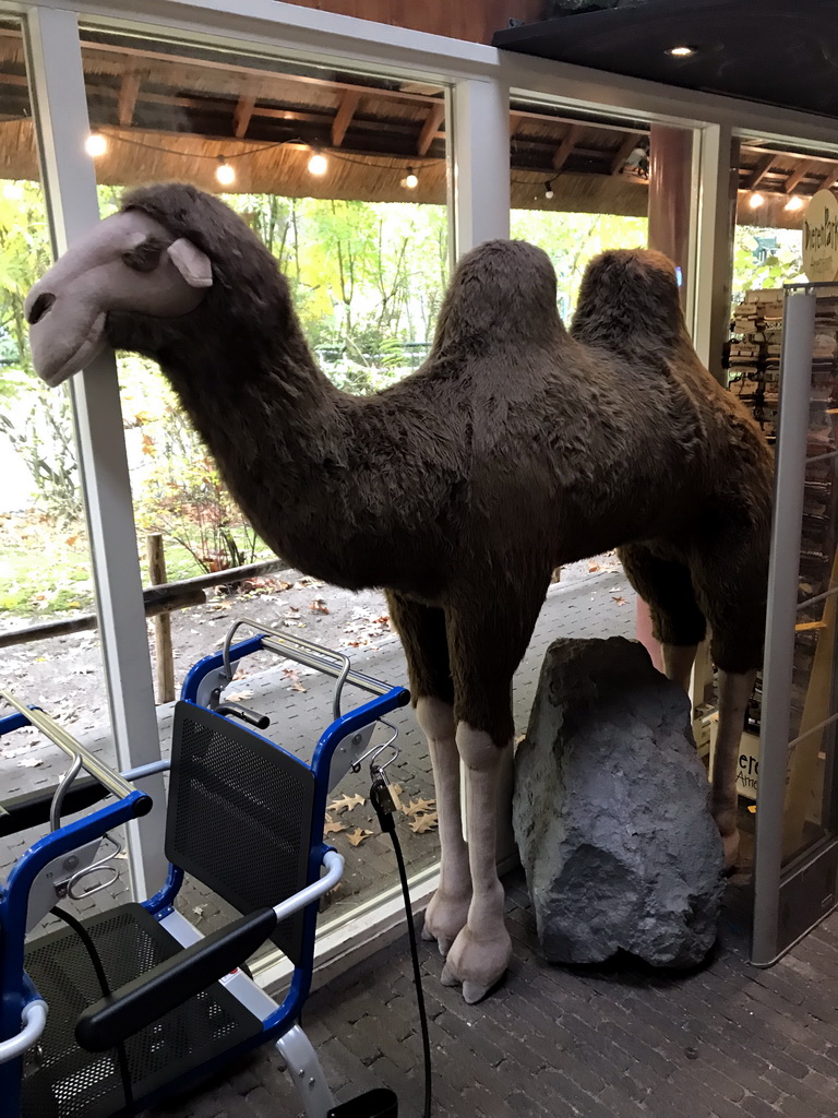 Camel statue at the Jungleshop at the DierenPark Amersfoort zoo