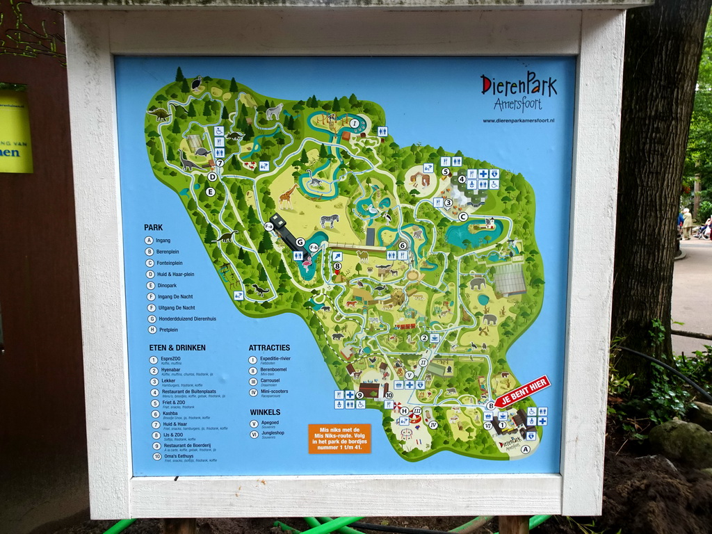 Map of the DierenPark Amersfoort zoo