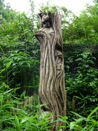 Tree with Lion reliefs at the DierenPark Amersfoort zoo