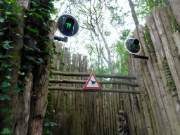 Entrance gate to the walking route at the DinoPark at the DierenPark Amersfoort zoo