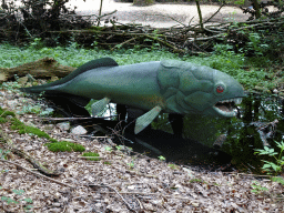 Dunkleosteus statue at the DinoPark at the DierenPark Amersfoort zoo