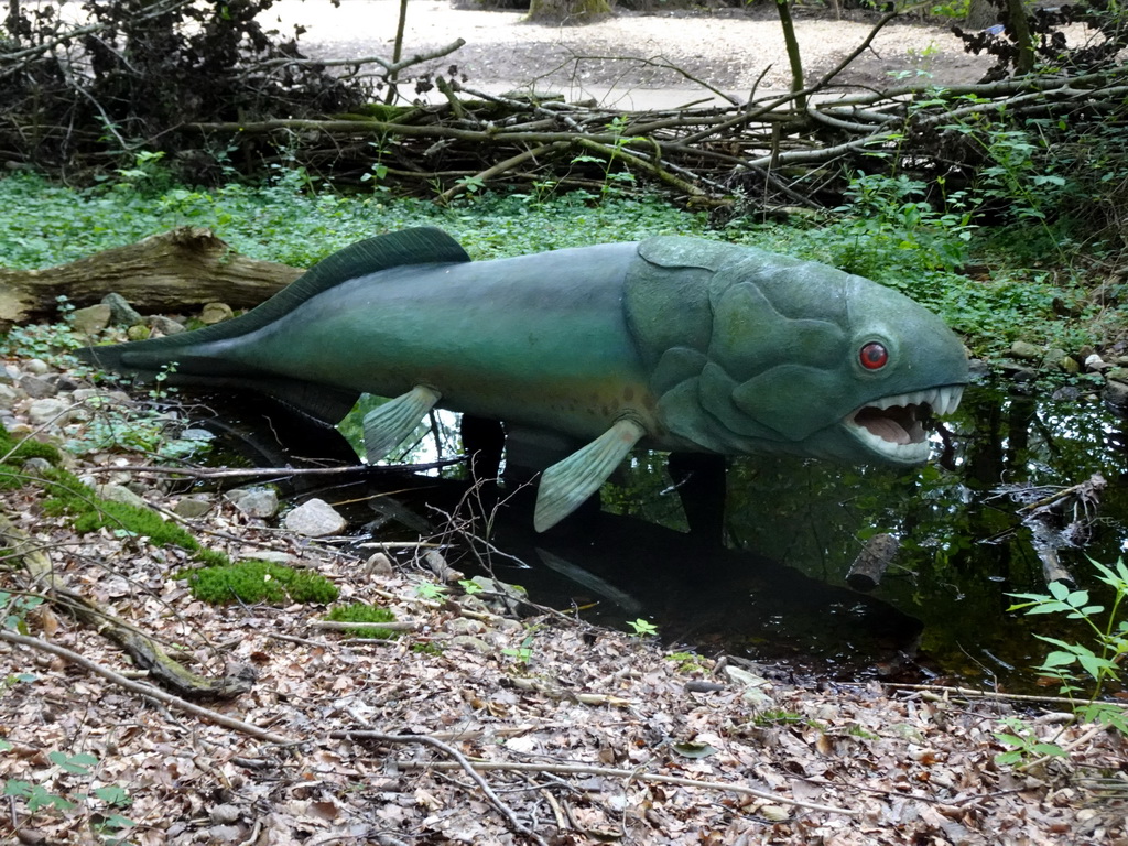 Dunkleosteus statue at the DinoPark at the DierenPark Amersfoort zoo