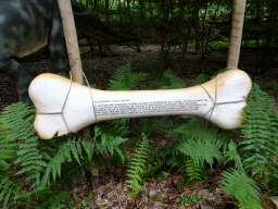 Explanation on the Plateosaurus at the DinoPark at the DierenPark Amersfoort zoo