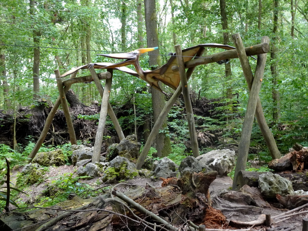 Pteranodon statue at the DinoPark at the DierenPark Amersfoort zoo