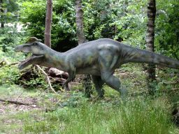 Dilophosaurus statue at the DinoPark at the DierenPark Amersfoort zoo