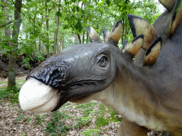 Stegosaurus statue at the DinoPark at the DierenPark Amersfoort zoo