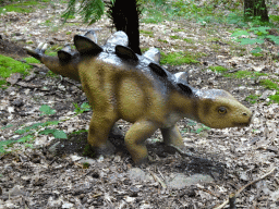 Young Stegosaurus statue at the DinoPark at the DierenPark Amersfoort zoo