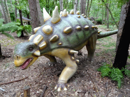 Ankylosaurus statue at the DinoPark at the DierenPark Amersfoort zoo