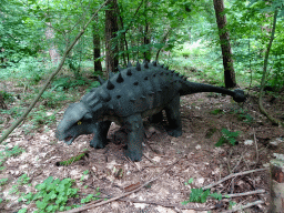 Ankylosaurus statue at the DinoPark at the DierenPark Amersfoort zoo