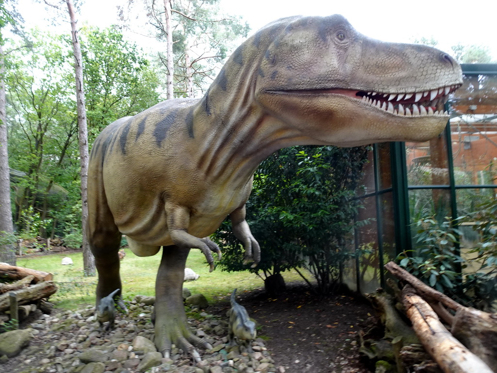 Tyrannosaurus statue at the DinoPark at the DierenPark Amersfoort zoo