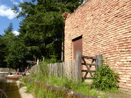 Monkey Building at the DierenPark Amersfoort zoo, viewed from the cycle boat on the Expedition River