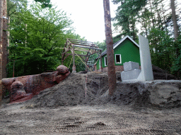 Building near the entrance to the DinoPark at the DierenPark Amersfoort zoo, under construction