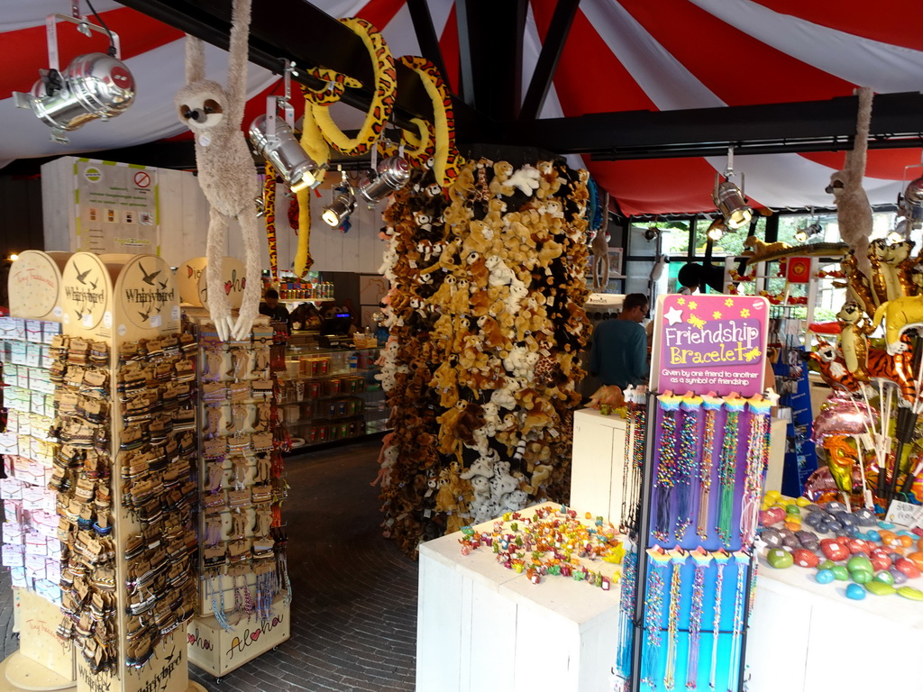 Interior of the Apegoed souvenir shop at the DierenPark Amersfoort zoo