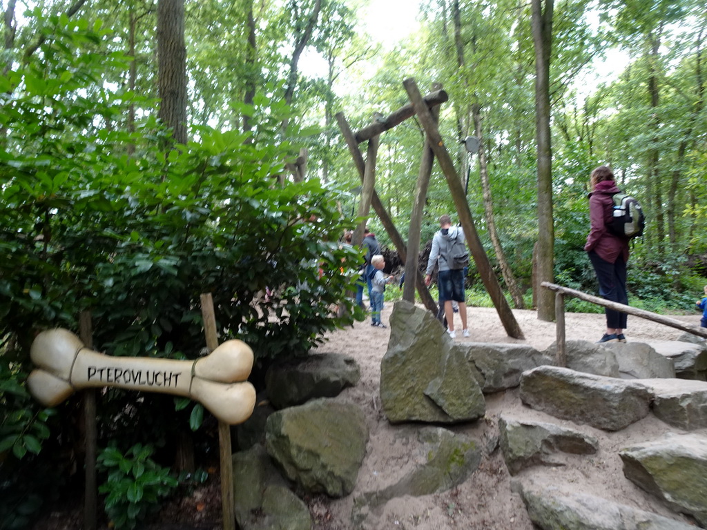 `Pterovlucht` zip line at the DinoPark at the DierenPark Amersfoort zoo