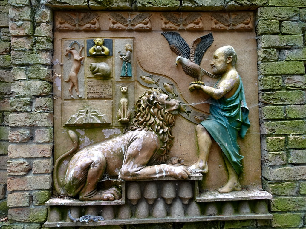 Relief at the Lion enclosure at the City of Antiquity at the DierenPark Amersfoort zoo