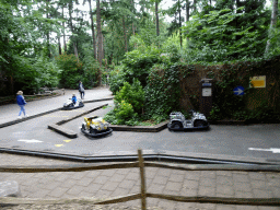 Bumper cars at the Pretplein square at the DierenPark Amersfoort zoo