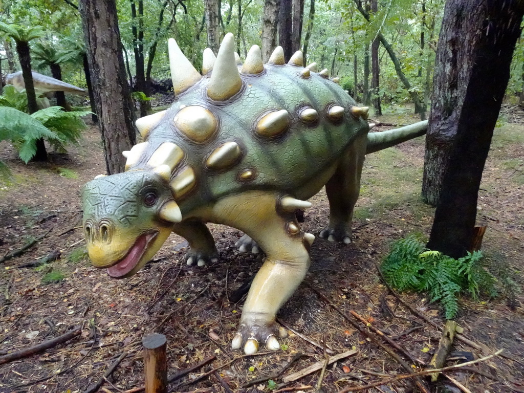 Euoplocephalus statue at the DinoPark at the DierenPark Amersfoort zoo