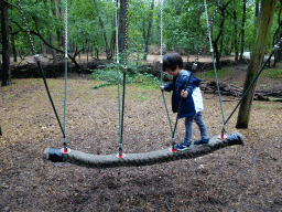 Max at a playground at the DinoPark at the DierenPark Amersfoort zoo