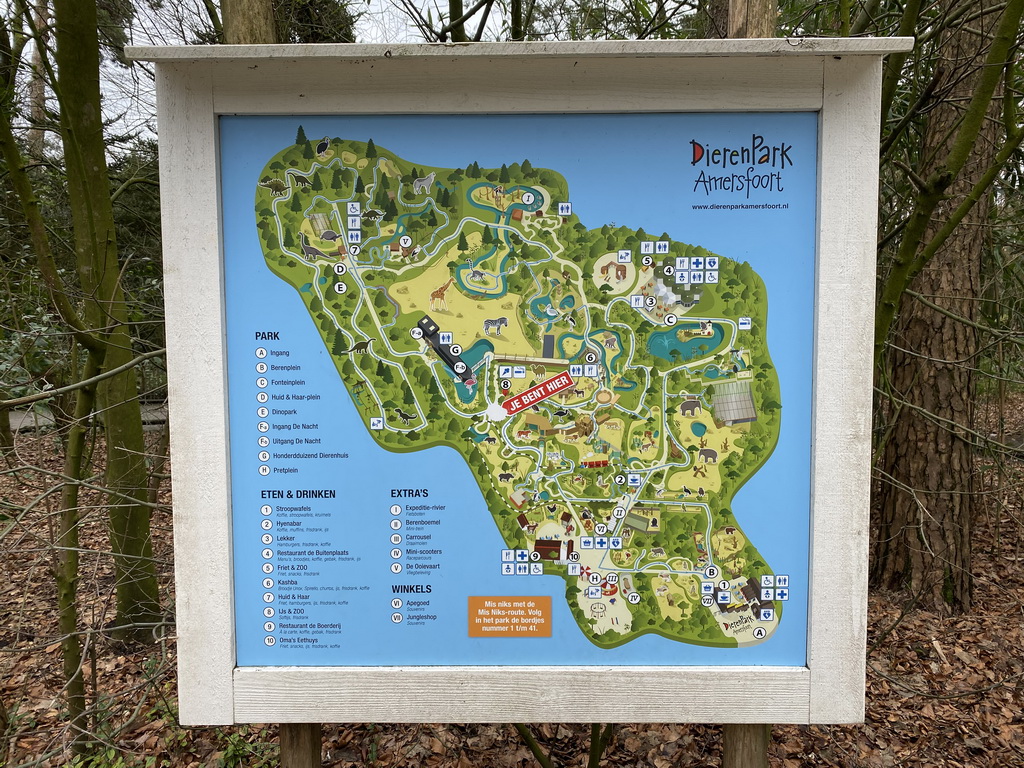 Map of the DierenPark Amersfoort zoo