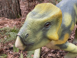 Head of a Leptoceratops statue at the DinoPark at the DierenPark Amersfoort zoo