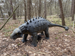 Ankylosaurus statue at the DinoPark at the DierenPark Amersfoort zoo