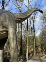 Brachiosaurus statue at the DinoPark at the DierenPark Amersfoort zoo