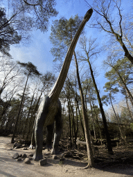 Brachiosaurus statue at the DinoPark at the DierenPark Amersfoort zoo