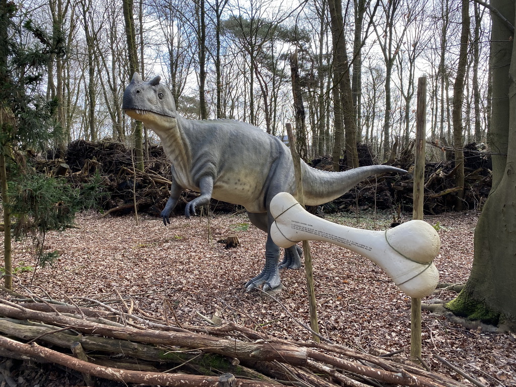 Brachiosaurus statue at the DinoPark at the DierenPark Amersfoort zoo