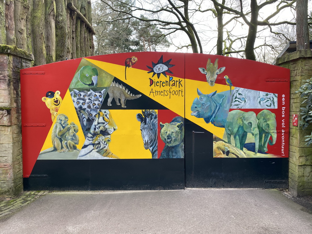 Painted gate at the DierenPark Amersfoort zoo
