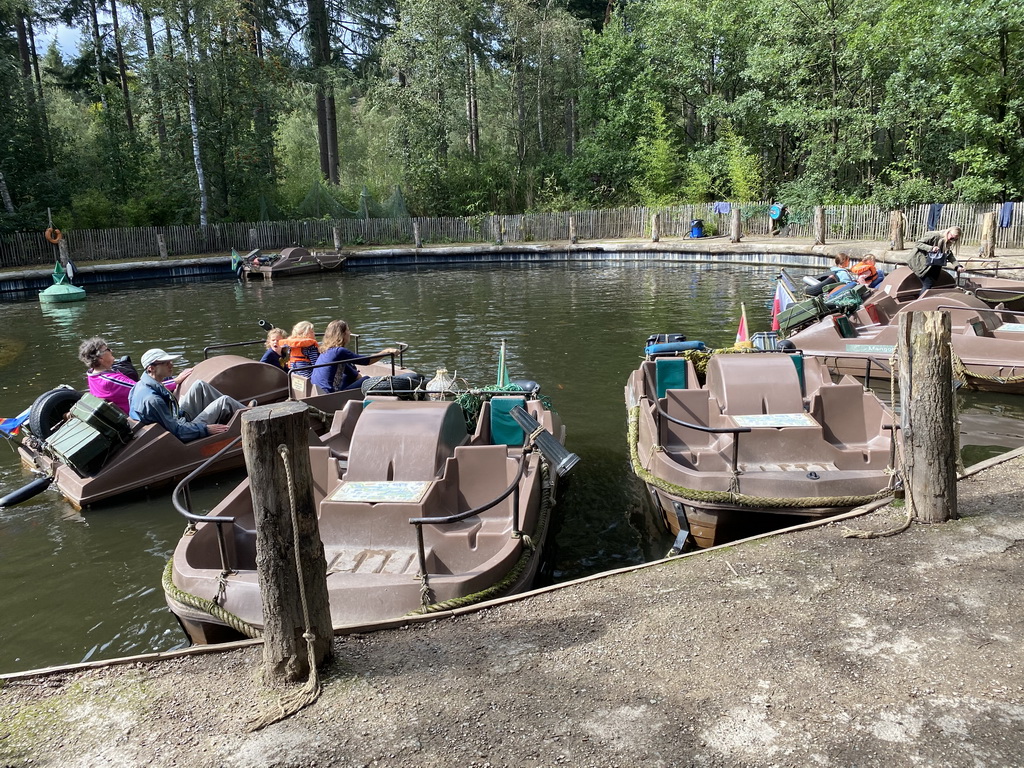 Cycle boats on the Expedition River at the DierenPark Amersfoort zoo
