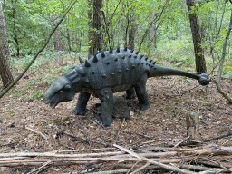 Ankylosaurus statue at the DinoPark at the DierenPark Amersfoort zoo