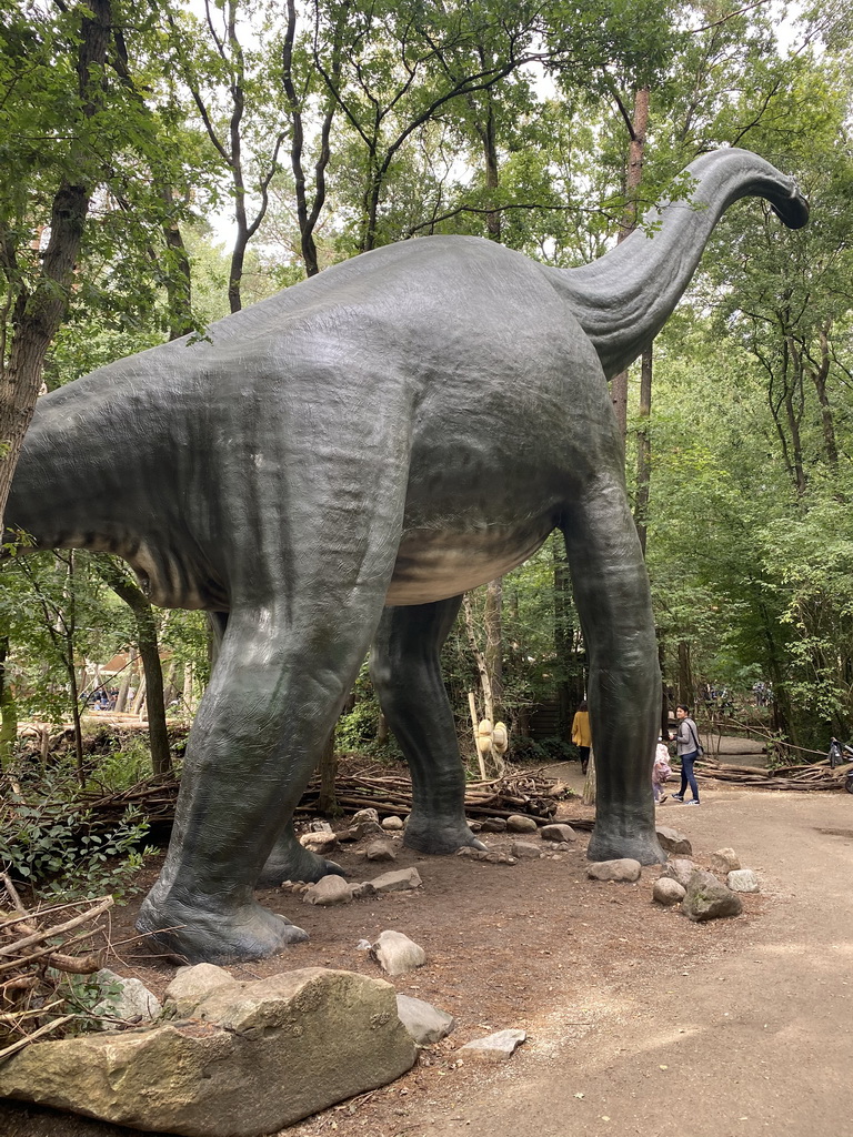 Brachiosaurus statue at the DinoPark at the DierenPark Amersfoort zoo