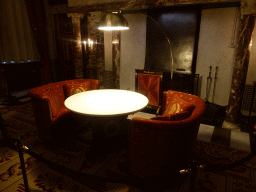 Table and chairs at the City Council Chamber at the First Floor of the Royal Palace Amsterdam