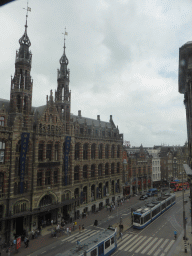 The Magna Plaza shopping center and the Nieuwezijds Voorburgwal street, viewed from the Large War Council Room at the Third Floor of the Royal Palace Amsterdam