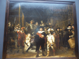 Painting `The Night Watch` by Rembrandt van Rijn, at the Gallery of Honour at the Second Floor of the Rijksmuseum