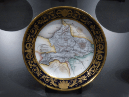 Plate decorated with a map of the province of Gelderland, at Room 1.12 at the First Floor of the Rijksmuseum