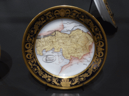 Plate decorated with a map of the province of Noord-Brabant, at Room 1.12 at the First Floor of the Rijksmuseum