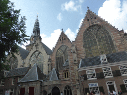 The Oude Kerk church with its tower at the Oudekerksplein square
