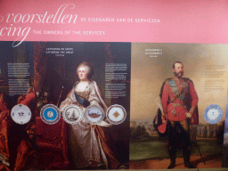 Information on Catherine the Great and Alexander II at the exhibition `Dining with the Tsars` at the First Floor of the Hermitage Amsterdam museum