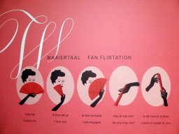 Information on fan flirtation, at the Second Floor of the Hermitage Amsterdam museum